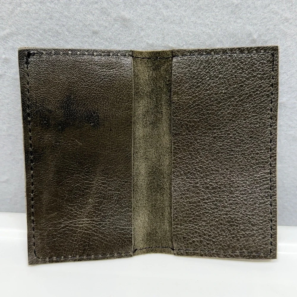 Mayamoon Leather Minimalist Business Card Holder Wallet Slim Brown Card‎ Case